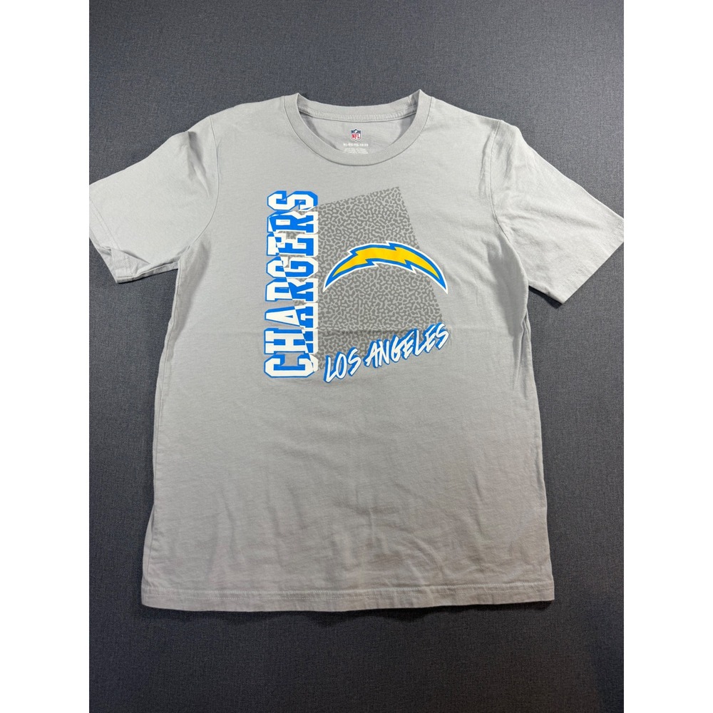 NFL Los Angeles Chargers Youth XL 18/20 Gray Graphic T-Shirt Short Sleeve Tee